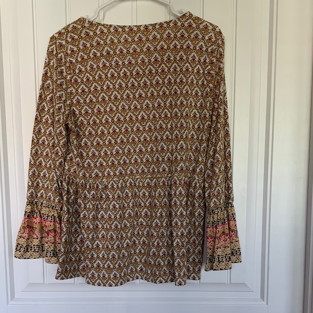 Style & Co. Multicolor Patterned V-Neck Blouse - Picture 4 of 5